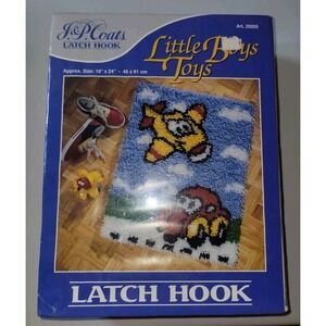 Latch Hooking Kit Yarn Crafts Car And Plane 18 x 24